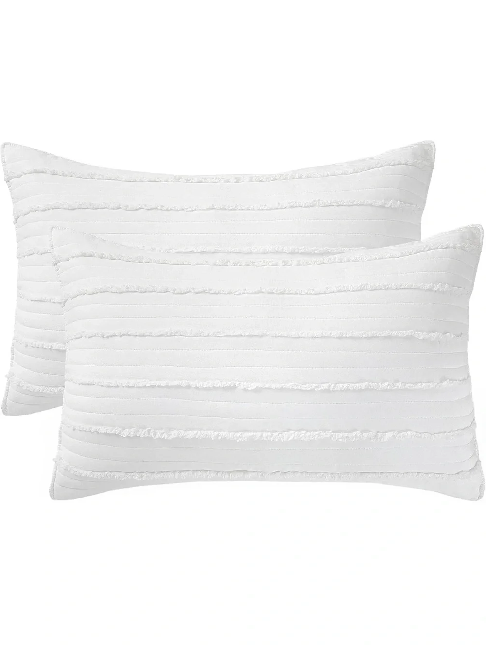 BOSOWOS King Size Pillow Shams Set of 2, Ultra Soft Breathable 20 x 36 2597/bb8